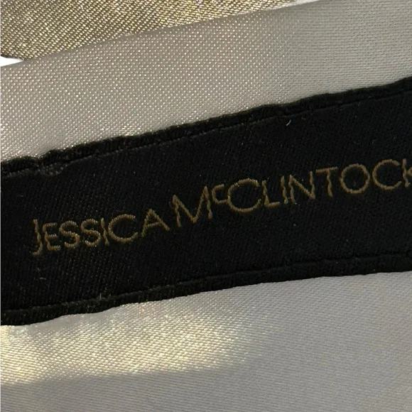 Jessica McClintock Silver Mesh Clutch Crossover Shoulder Purse 1990’s Vintage - Picture 6 of 9